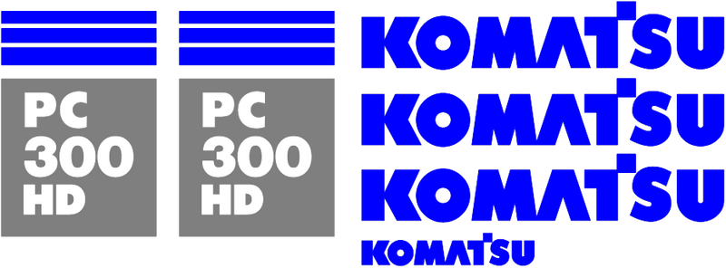 Komatsu PC300 HD-7 Decal Set