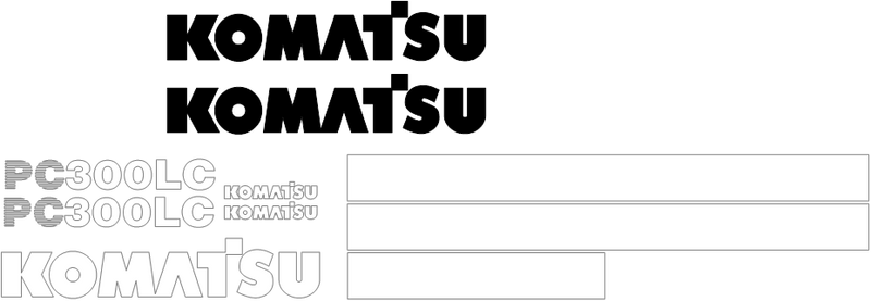 Komatsu PC300 LC-5 Decal Set