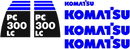 Komatsu PC300 LC-8 Decal Set