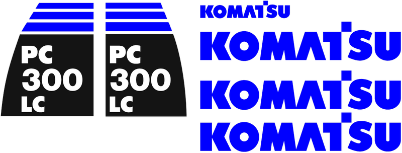 Komatsu PC300 LC-8 Decal Set