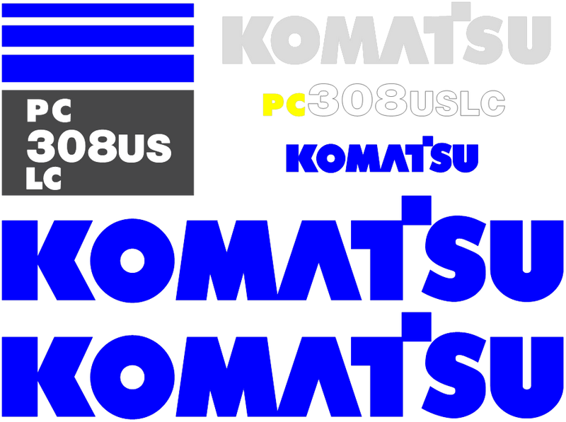 Komatsu PC308US LC Decal Set