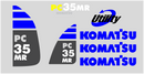 Komatsu PC35MR-3 Decal Set