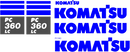 Komatsu PC360 LC-10 Decal Set