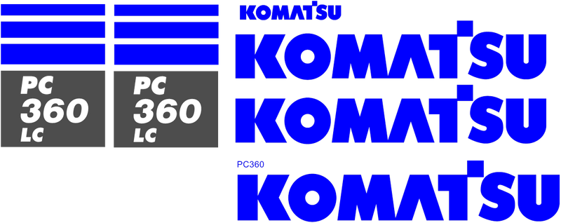 Komatsu PC360 LC-10 Decal Set