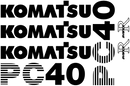 Komatsu PC40-7 Decal Set