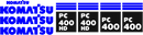Komatsu PC400 HD-5 Decal Set
