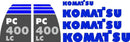 Komatsu PC400 LC-8 Decal Set