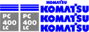 Komatsu PC400 LC-7 Decal Set