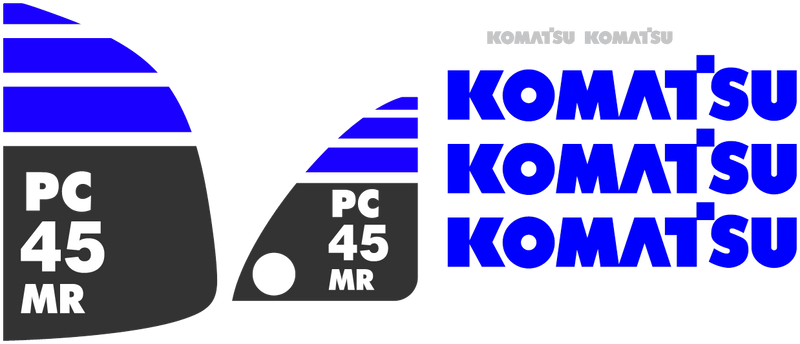 Komatsu PC45MR-3 Decal Set