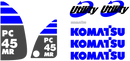 Komatsu PC45MR Decal Set