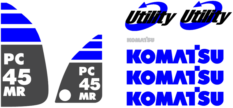 Komatsu PC45MR Decal Set