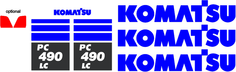 Komatsu PC490 LC Decal Set