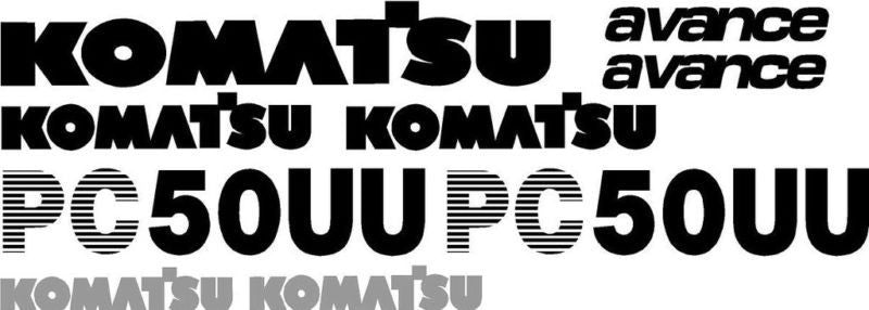 Komatsu PC50UU Decal Set