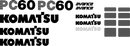 Komatsu PC60-6 Decal Set