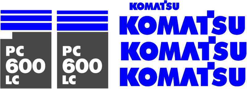Komatsu PC600 LC-7 Decal Set