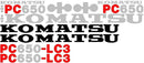 Komatsu PC650 LC-3 Decal Set
