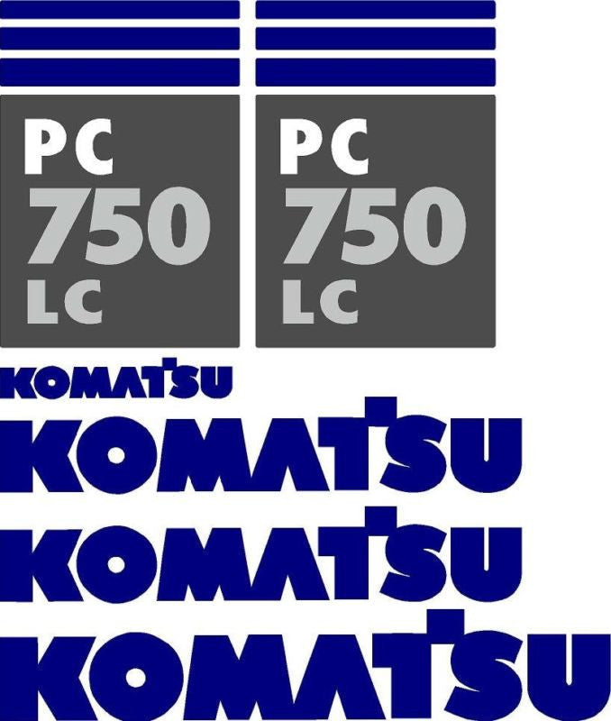 Komatsu PC750 LC-7 Decal Set