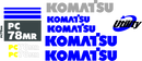 Komatsu PC78MR-6 Decal Set