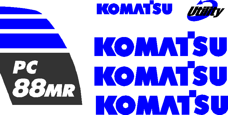 Komatsu PC88MR-10 Decal Set
