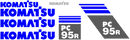 Komatsu PC95R-2 Decal Set