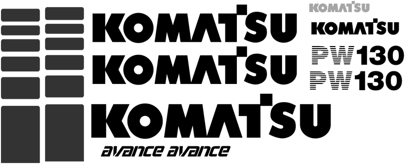 Komatsu PW130-6K Decal Set