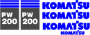 Komatsu PW200-7  Decal Set