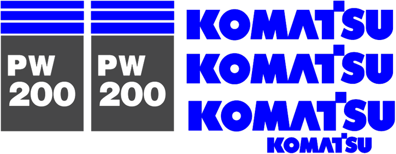 Komatsu PW200-7  Decal Set