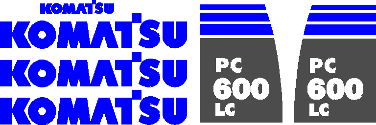 Komatsu PC600 LC-8 Decal Set