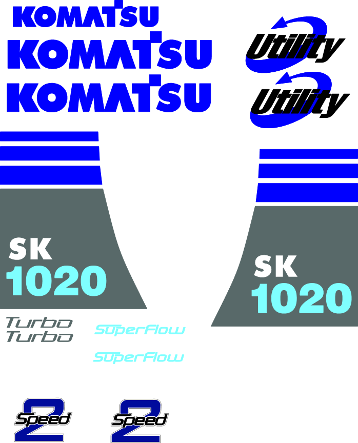 Komatsu SK1020-5 Decal Set