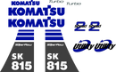 Komatsu SK815-2 Decal Set