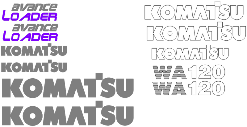 Komatsu WA120-3 Decal Set