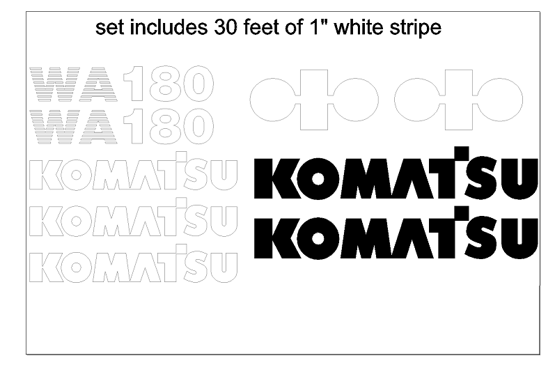 Komatsu WA180-1 Decal Set
