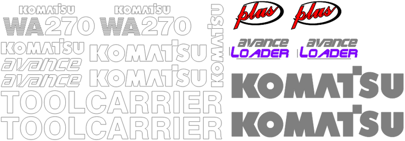 Komatsu WA270-3 Decal Set