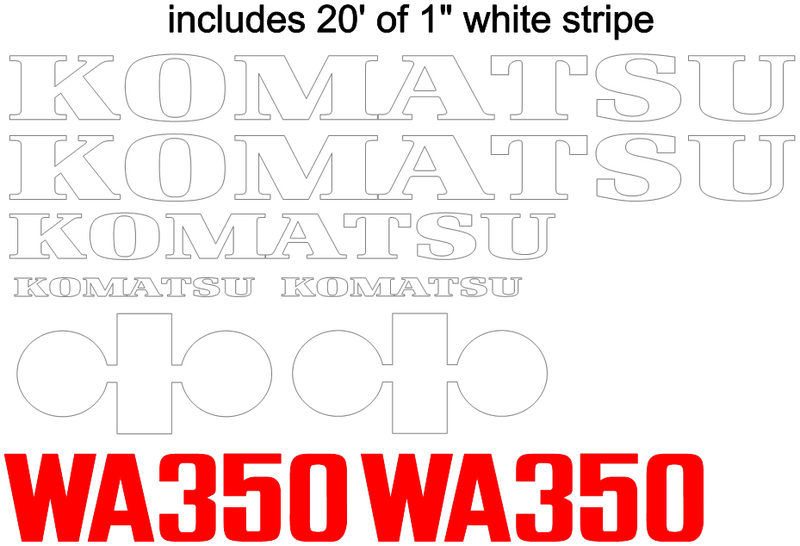 Komatsu WA350-1 Decal Set