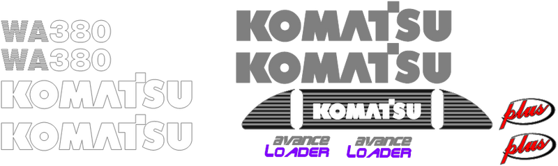 Komatsu WA380-3MC Decal Set
