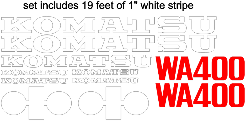 Komatsu WA400-1 Decal Set