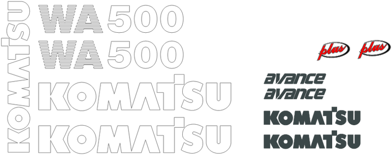 Komatsu WA500-3 Decal Set