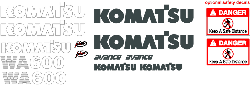 Komatsu WA600-3 Decal Set