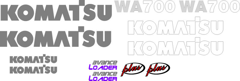 Komatsu WA700-3 Decal Set