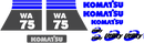 Komatsu WA75-3 Decal Set