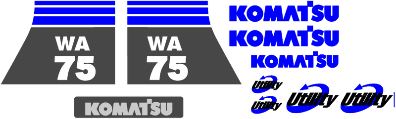 Komatsu WA75-3 Decal Set