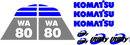 Komatsu WA80-5 Decal Set