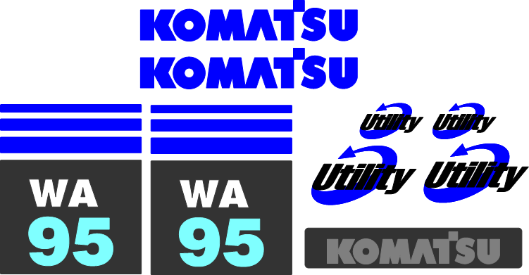 Komatsu WA95-3H Decal Set
