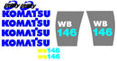 Komatsu WB146-5 Decal Set