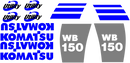 Komatsu WB150 Decal Set
