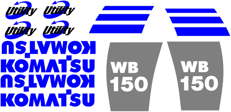 Komatsu WB150 Decal Set