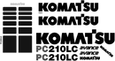 Komatsu PC210 LC-6 Decal Set