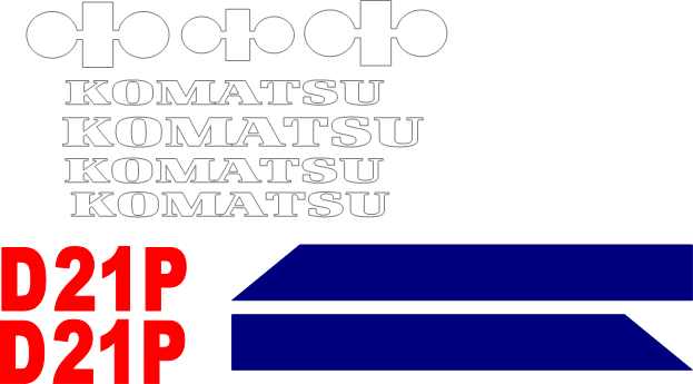 Komatsu D21P-5 Decal Set