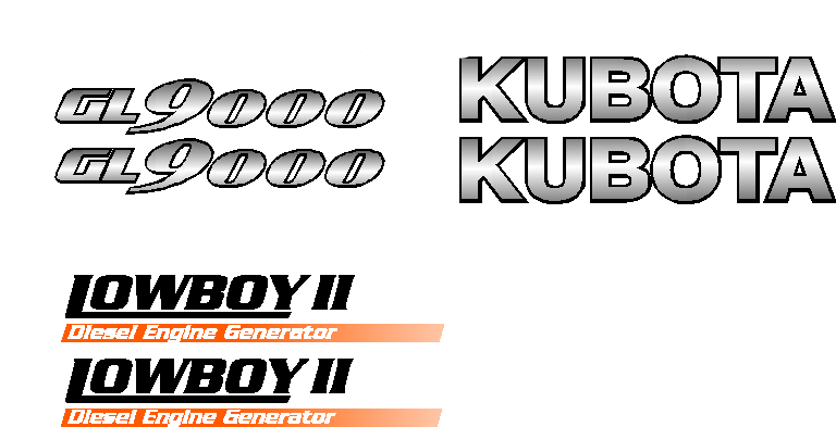 Kubota GL9000 Decal Set