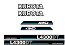 Kubota L4300DT Decal Set